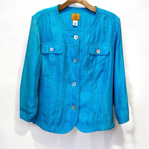 RUBY RD Blue jacket blazer size 12 - Picture 1 of 13